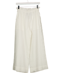 DONNA KARAN Weekend Cream Linen Blend High-rise Paperbag Pant UK XS