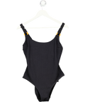 Pour Moi Black Cali Ribbed Texture Ring Underwired Swimsuit UK 34E