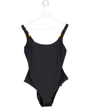 Pour Moi Black Cali Ribbed Texture Ring Underwired Swimsuit UK 34E
