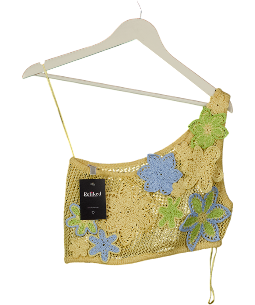 Bydee Yellow Nammos Crochet Top In Zesti UK S