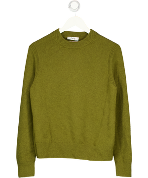 COS Olive Green 100% Cashmere Jumper UK S