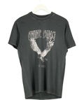 ANINE BING Washed Black Lili Tee Retro Eagle UK S