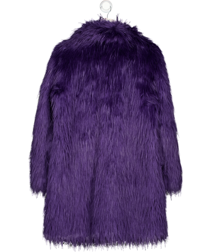 MICHAEL Michael Kors Purple Faux Fur Coat UK S