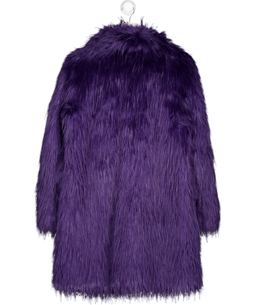 MICHAEL Michael Kors Purple Faux Fur Coat UK S