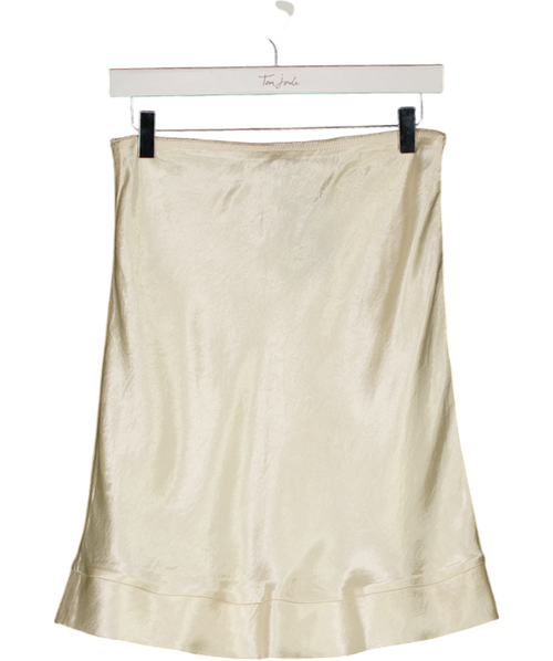 FRIENDS WITH FRANK Cream Satin Liberty Skirt UK S