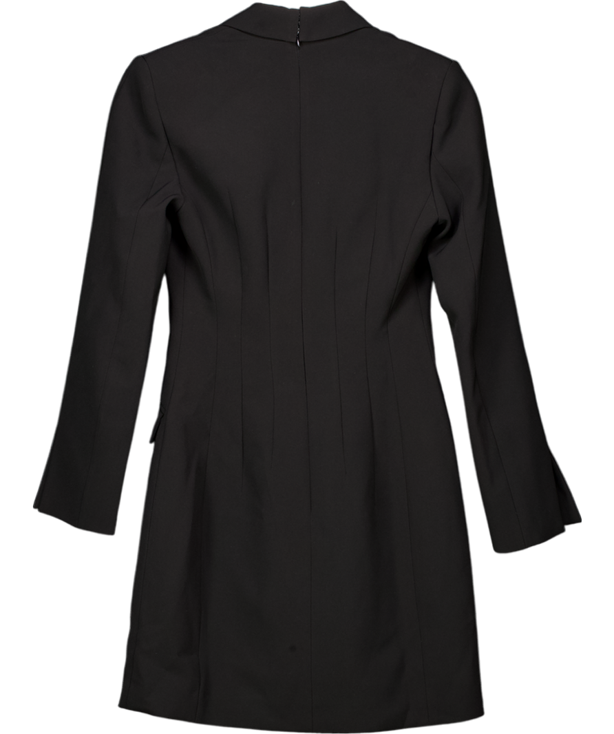 Yumi Aqua Blue Floral Print Long Sleeve Shift Dress UK 8