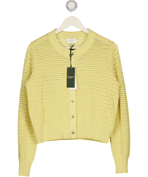 HOBBS Butter Yellow Felicity Cotton Cardigan UK M
