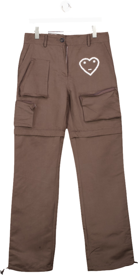Carsicko Brown Utility Multi Pocketed Trousers UK S