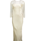 Sndys Cream Satin Bandeau Slip Dress UK 8
