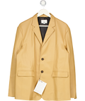 THE FRANKIE SHOP Brown Olympia Butter Soft Faux Leather Jacket UK XS/S