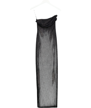 Babyboo Black Crystal Embellished Mirabella Maxi Dress UK XS