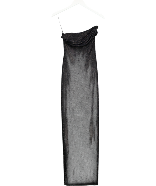 Babyboo Black Crystal Embellished Mirabella Maxi Dress UK XS