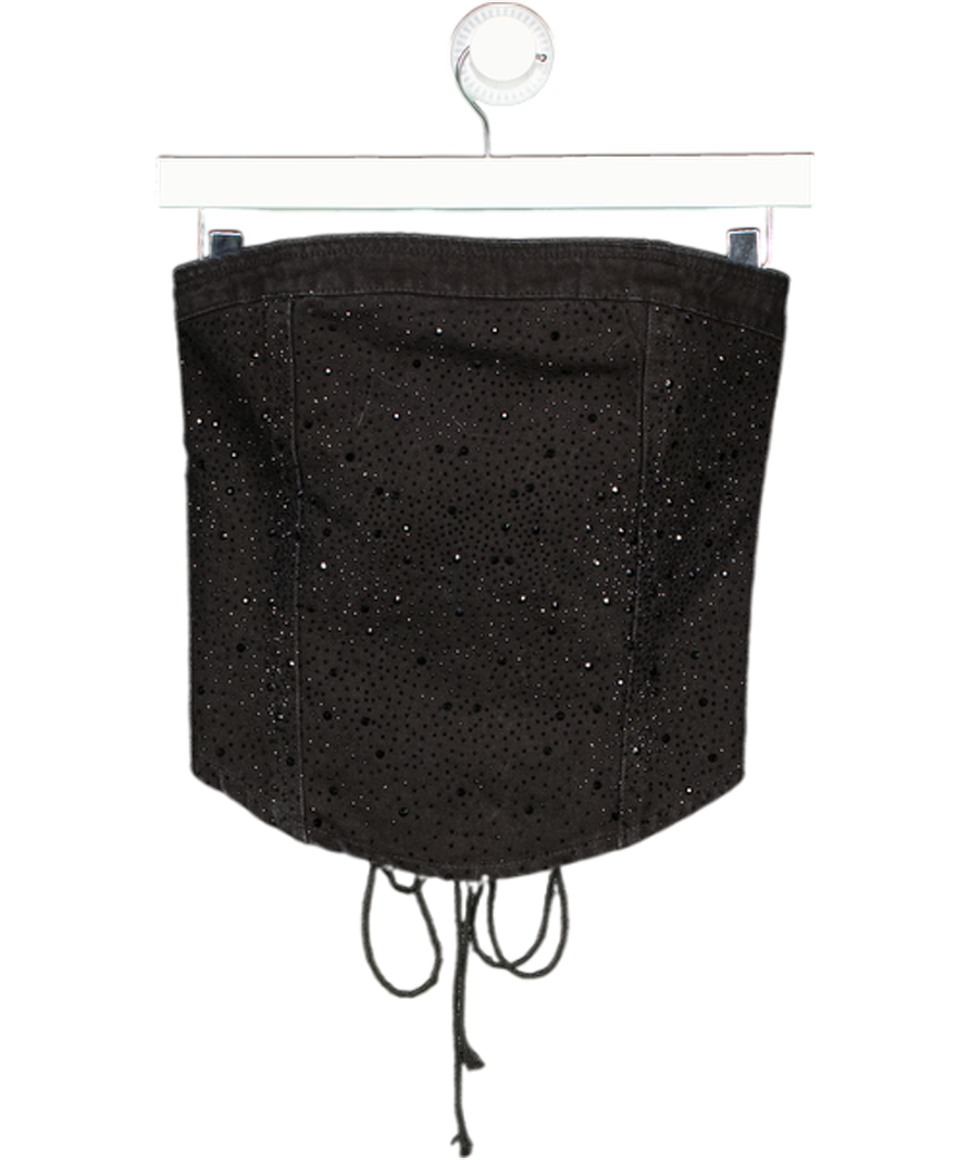 Mars the Label Black Kai Rhinestone Corset UK M
