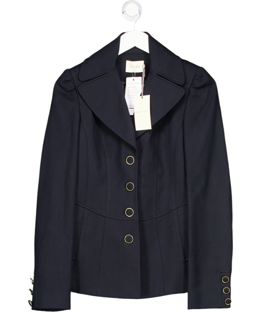 REISS Blue Fitted Blazer UK XS