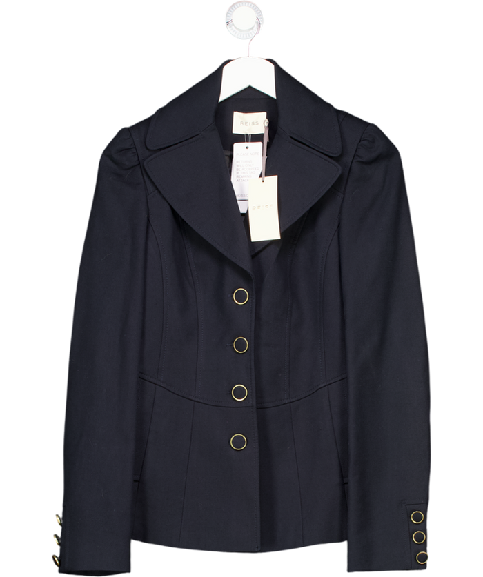 REISS Blue Fitted Blazer UK XS