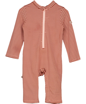 MORI Striped Long-Sleeve Sunsafe/Swim Jumpsuit 18-24 Months