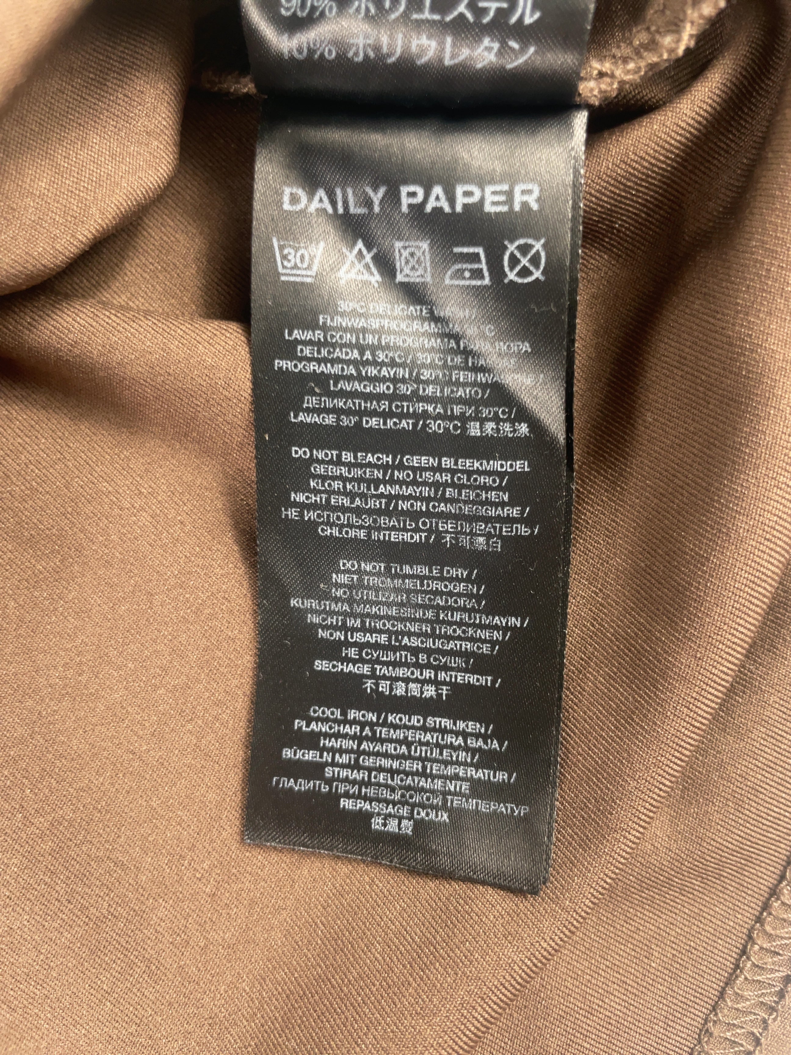 Daily Paper Brown Elet Top Chocolate Brown, size UK XL — care label