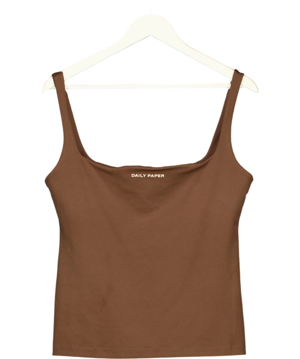 Daily Paper Brown Elet Top Chocolate Brown, size UK XL — front