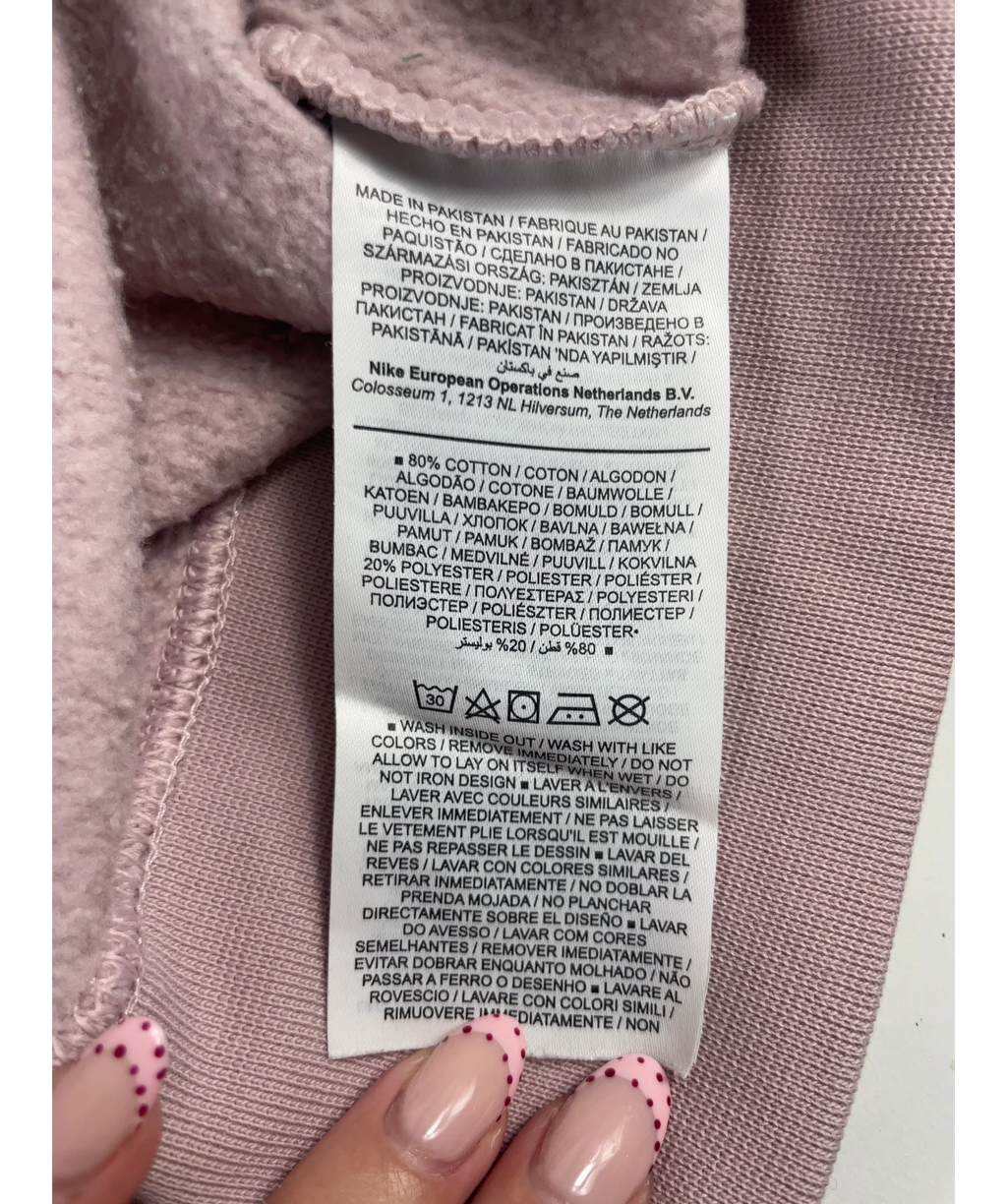 Nike Pink Sportswear Phoenix Fleece Over-Oversized Crewneck Sweatshirt Pink, size UK XL — label