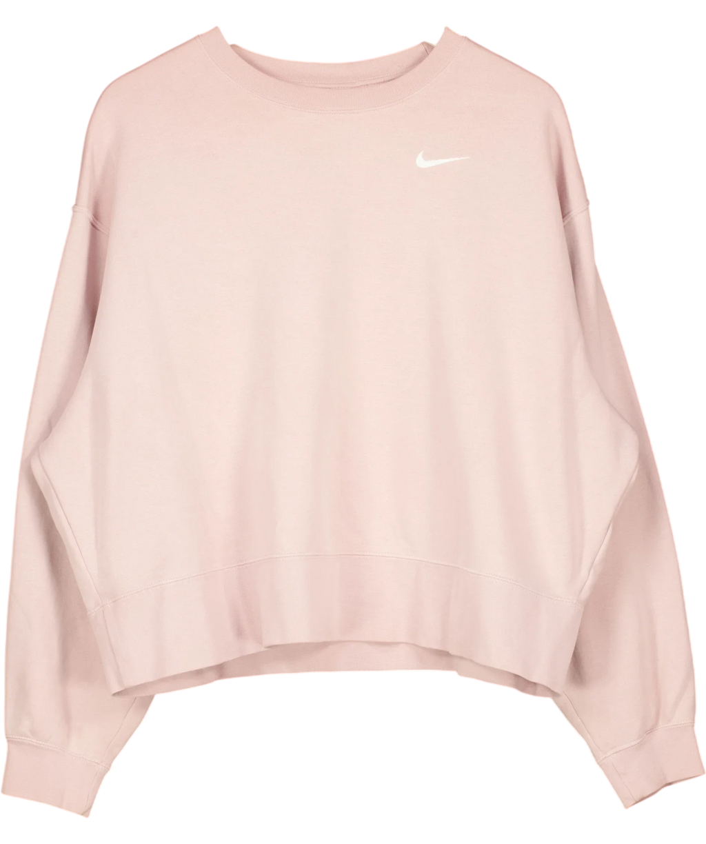 Nike Pink Sportswear Phoenix Fleece Over-Oversized Crewneck Sweatshirt Pink, size UK XL — front