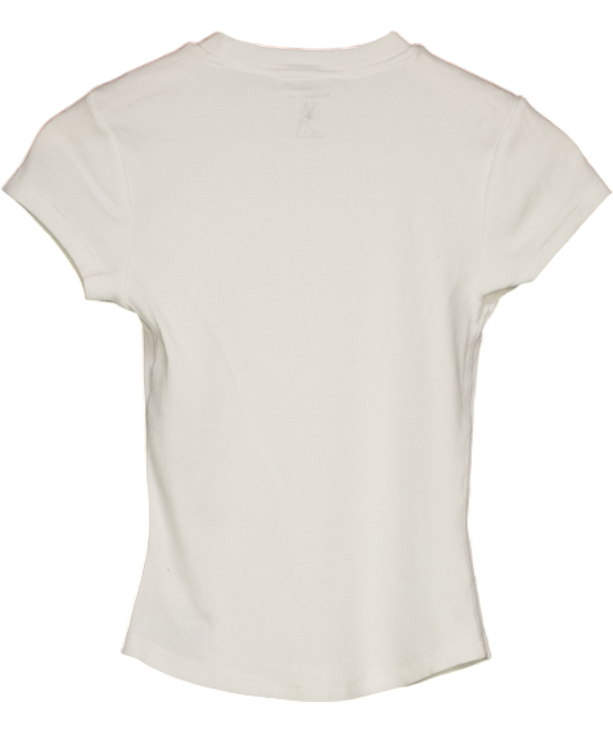 River Island White Short Sleeve Baby Tee UK S