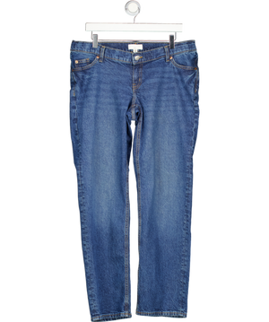 H&M Mama Under Bump Maternity Mid Blue Straight Leg Jeans UK M