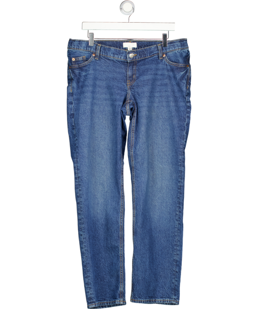 H&M Mama Under Bump Maternity Mid Blue Straight Leg Jeans UK M