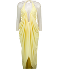 WHITE FOX Yellow Belle Vita Midi Dress Lemon UK M