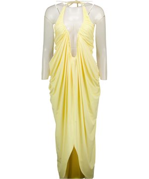 WHITE FOX Yellow Belle Vita Midi Dress Lemon UK M