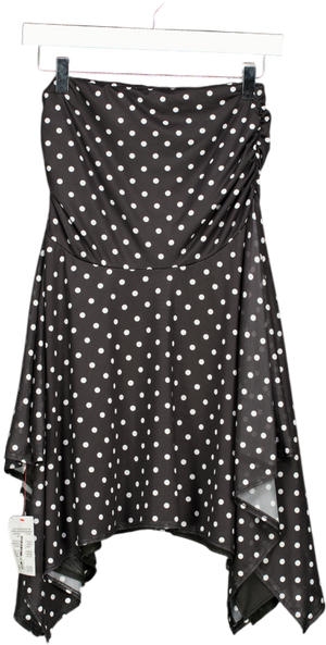 ASOS Black Polka Dot Bandeau Mini Dress UK S