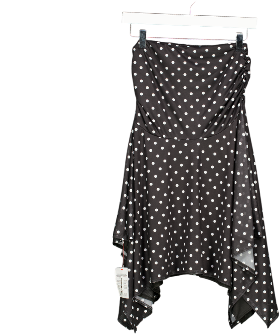 ASOS Black Polka Dot Bandeau Mini Dress UK S