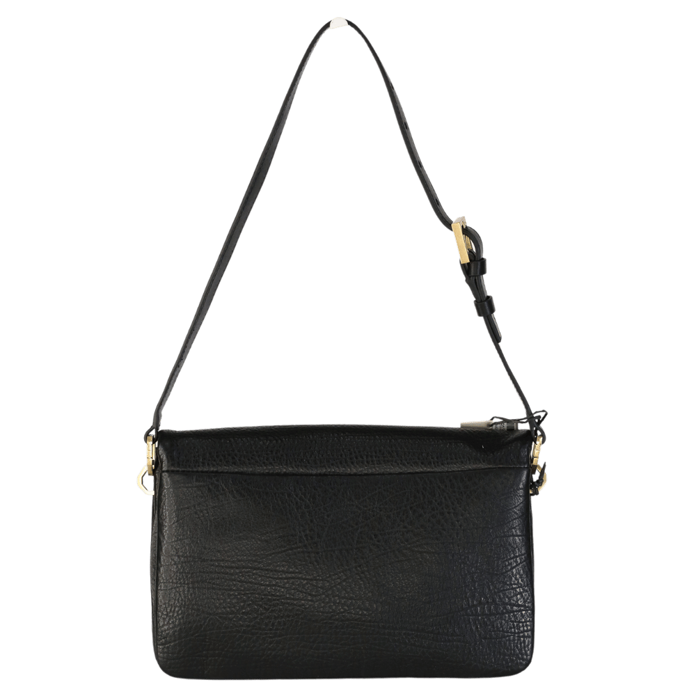 AllSaints Black Ondine Grain Leather Shoulder Bag