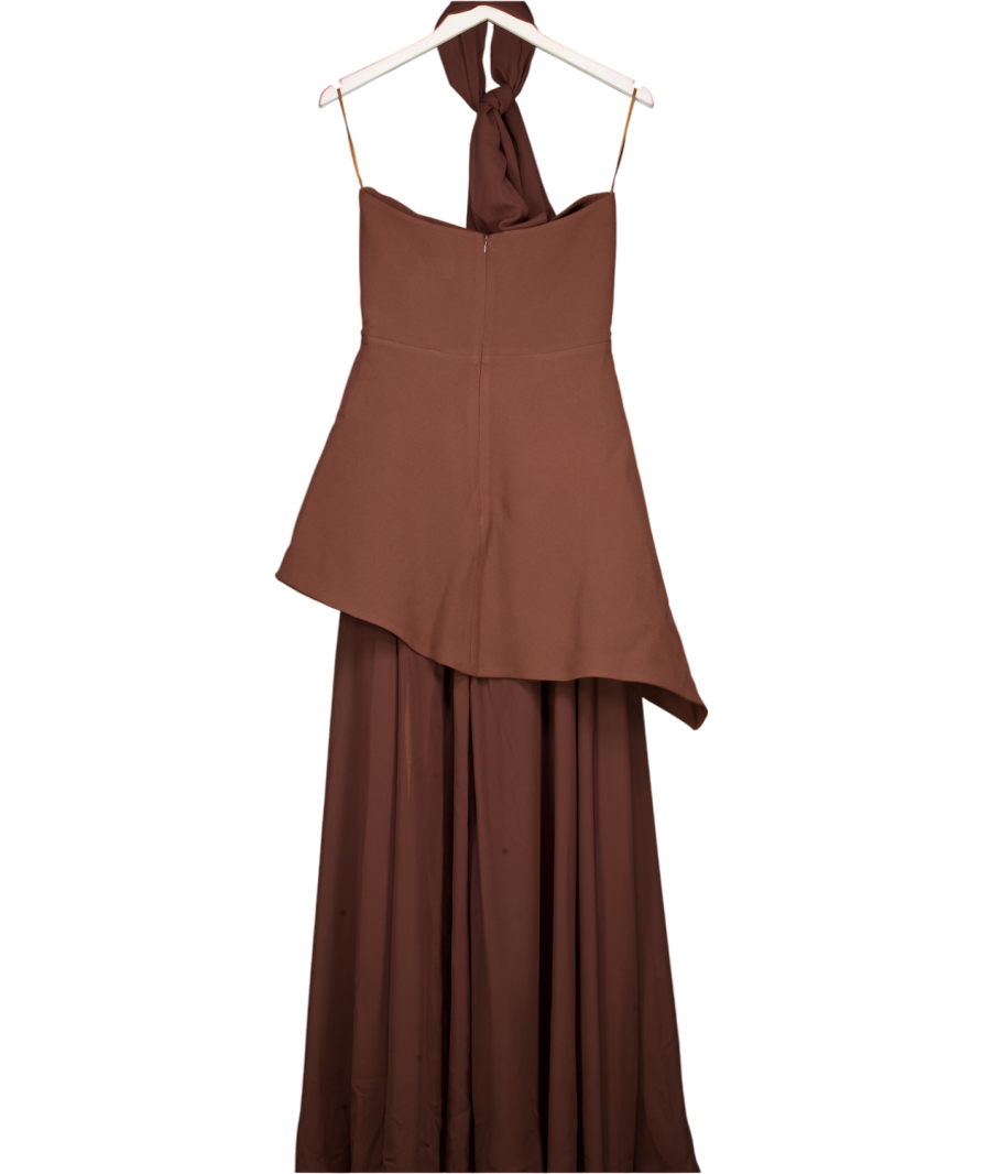 MATTERS STORE Monaco Brown Dress With Scarf UK XS
