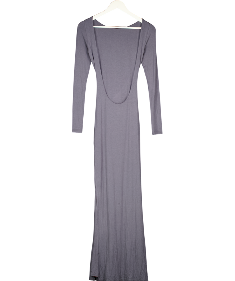 WHITE FOX Grey Let Go Of Your Heart Maxi Dress UK XS