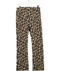 SEZANE Brown Ciara Trousers Leopard Jacquard Fr36 UK 8