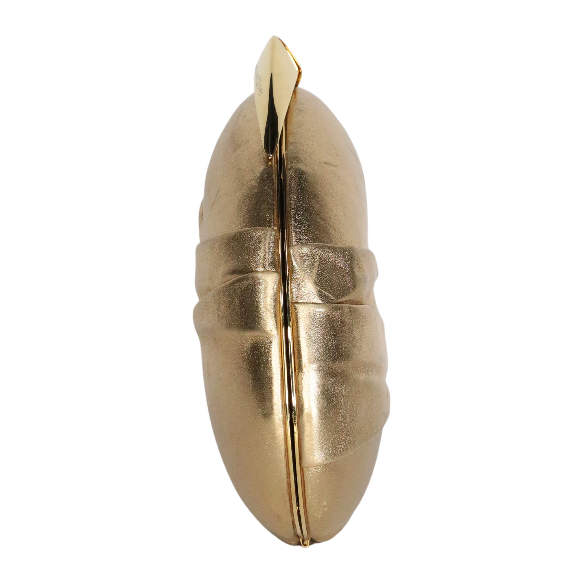 BENEDETTA BRUZZICHES Metallic Gold Belle Du Jour Clutch Bag