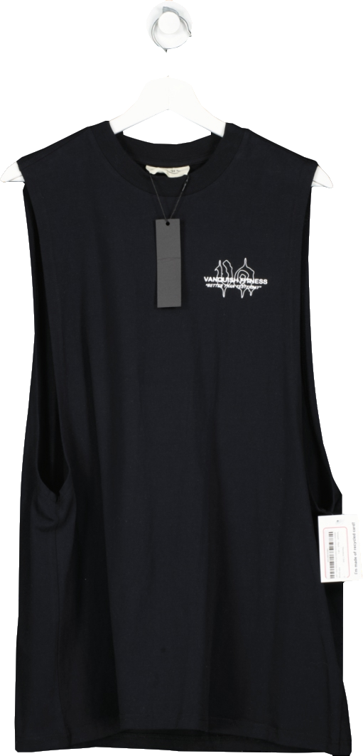 Vanquish Black Sleeveless T Shirt UK L
