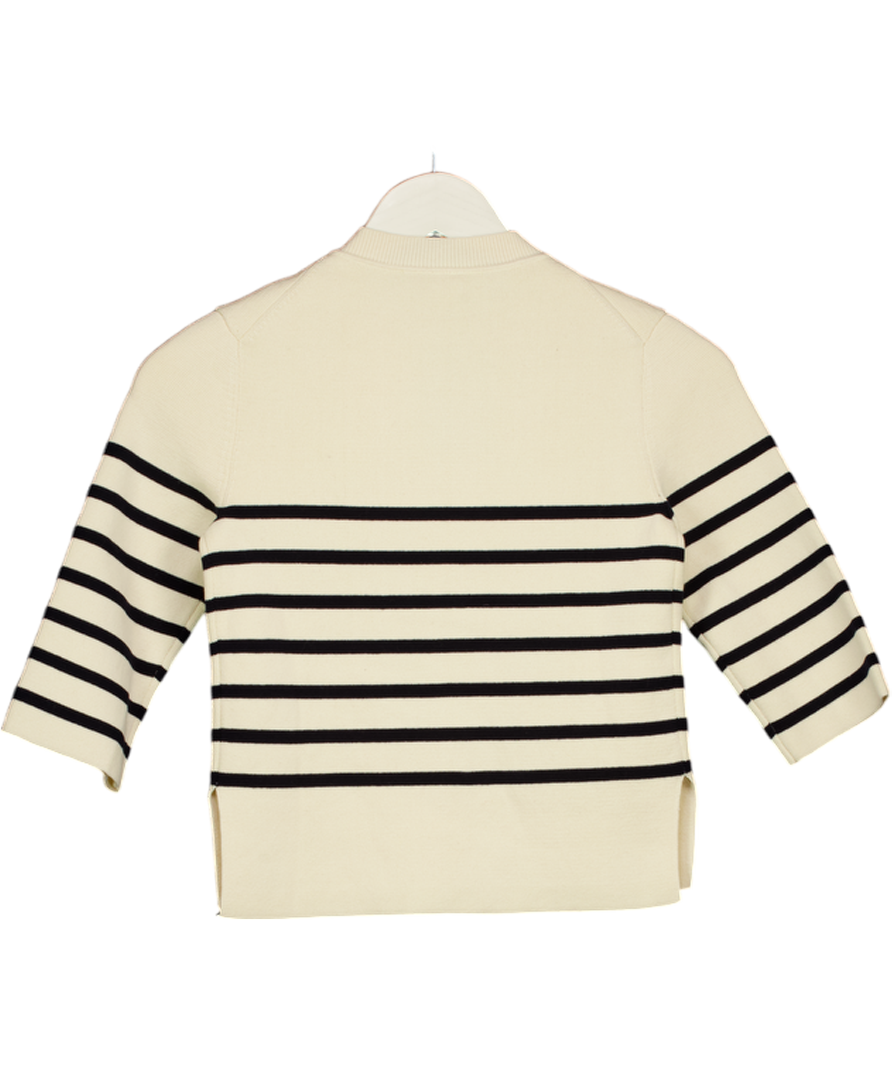 ARKET Cream  / Black Cotton Knit Cardigan 2 Years