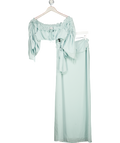 OUTCAST 2-piece Aqua Blue Top And Maxi Skirt Set UK S