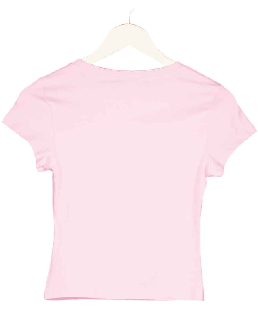 White Fox Pretty In Pink Baby Tee Baby Pink UK S