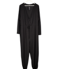 BLOOMCHIC Black Jersey Wrap Front Jumpsuit Uk 22 / UK 24