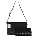 AllSaints Black Ondine Grain Leather Shoulder Bag