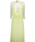 PEPPERMAYO Yellow Halterneck Maxi Dress UK 4