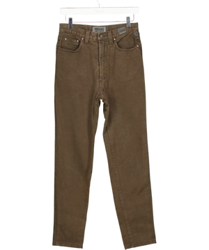 VERSACE Brown Slim  High Waist Jeans W32