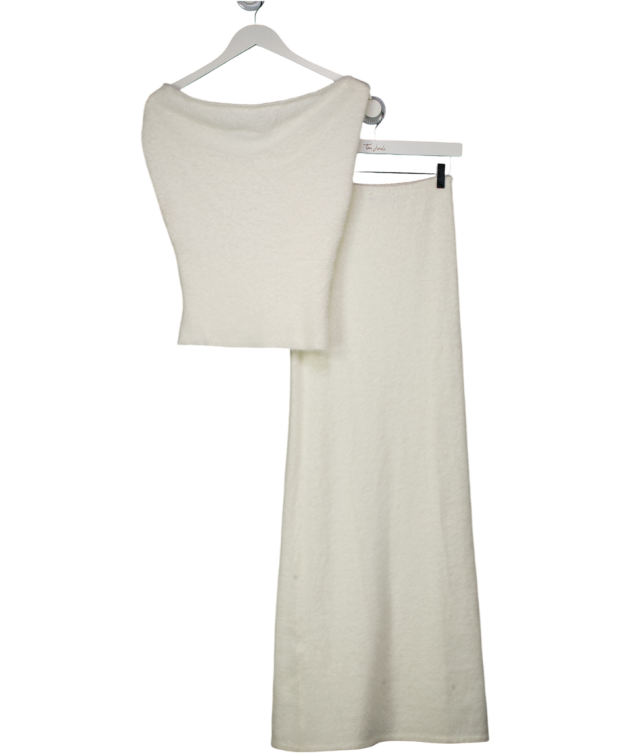 White Fox White Faux Fur Fluffy Set UK XS