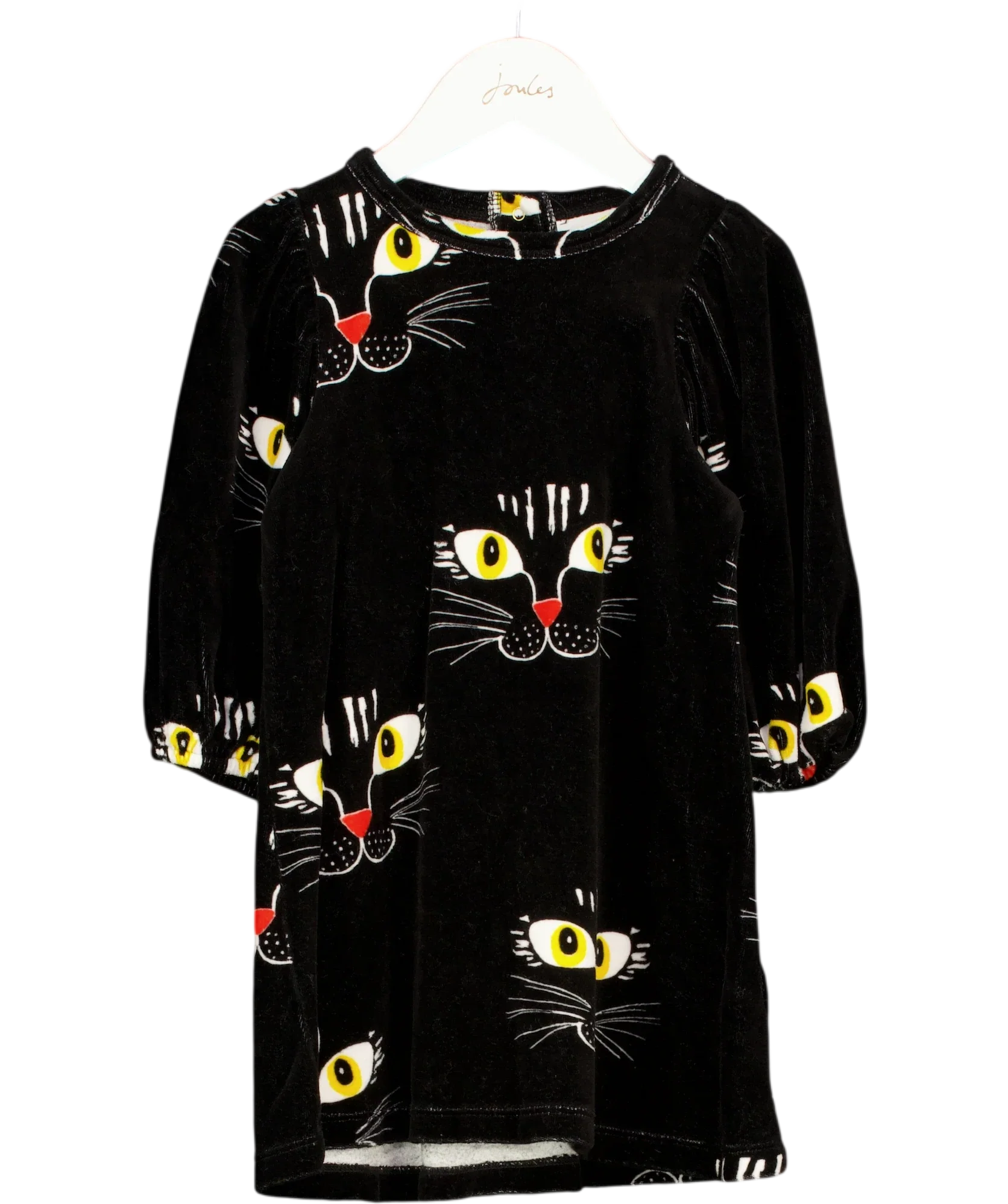 Mini Rodini Black Cats Dress 4 Years — Front