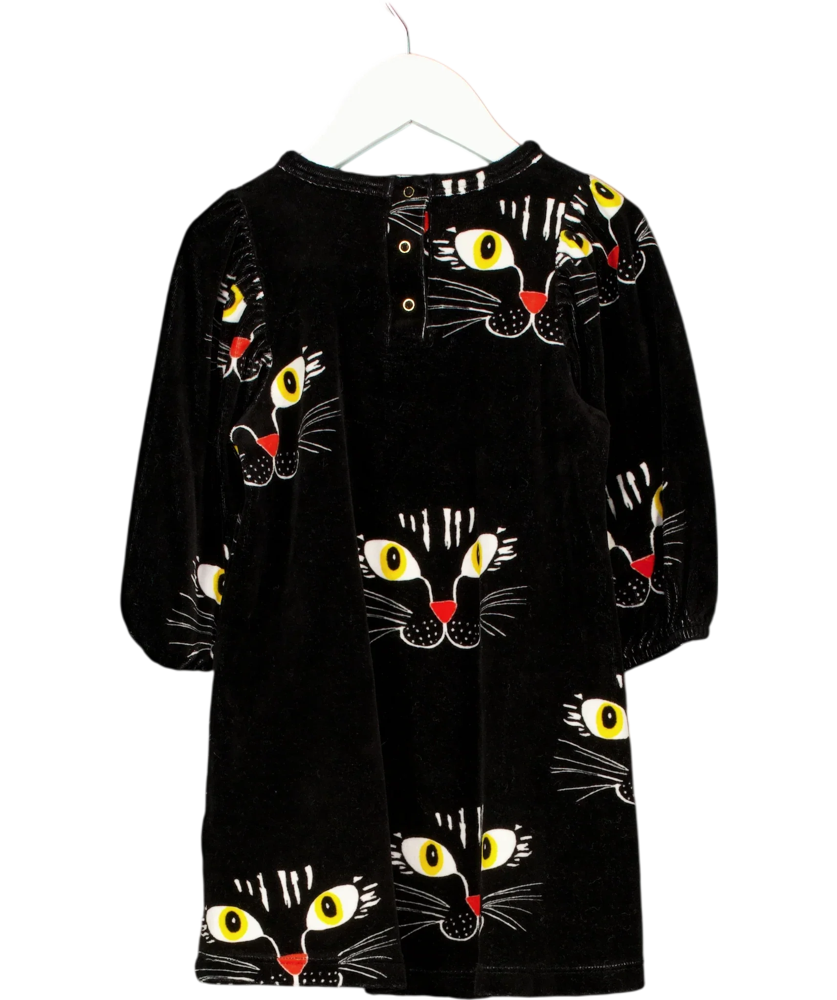 Mini Rodini Black Cats Dress 4 Years — Back