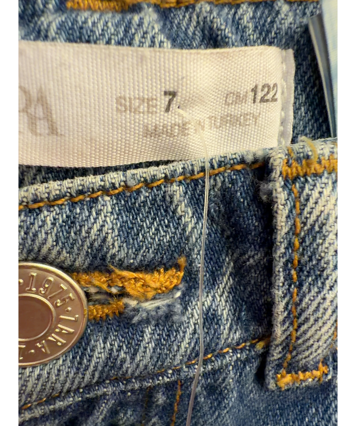 ZARA Blue Colour, size 7 Years — care label