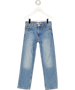 Zara Blue Contrast Topstitching Jeans 7 Years