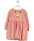 Lanidor Kids Pink Long Sleeve Dress 4 Years — Front